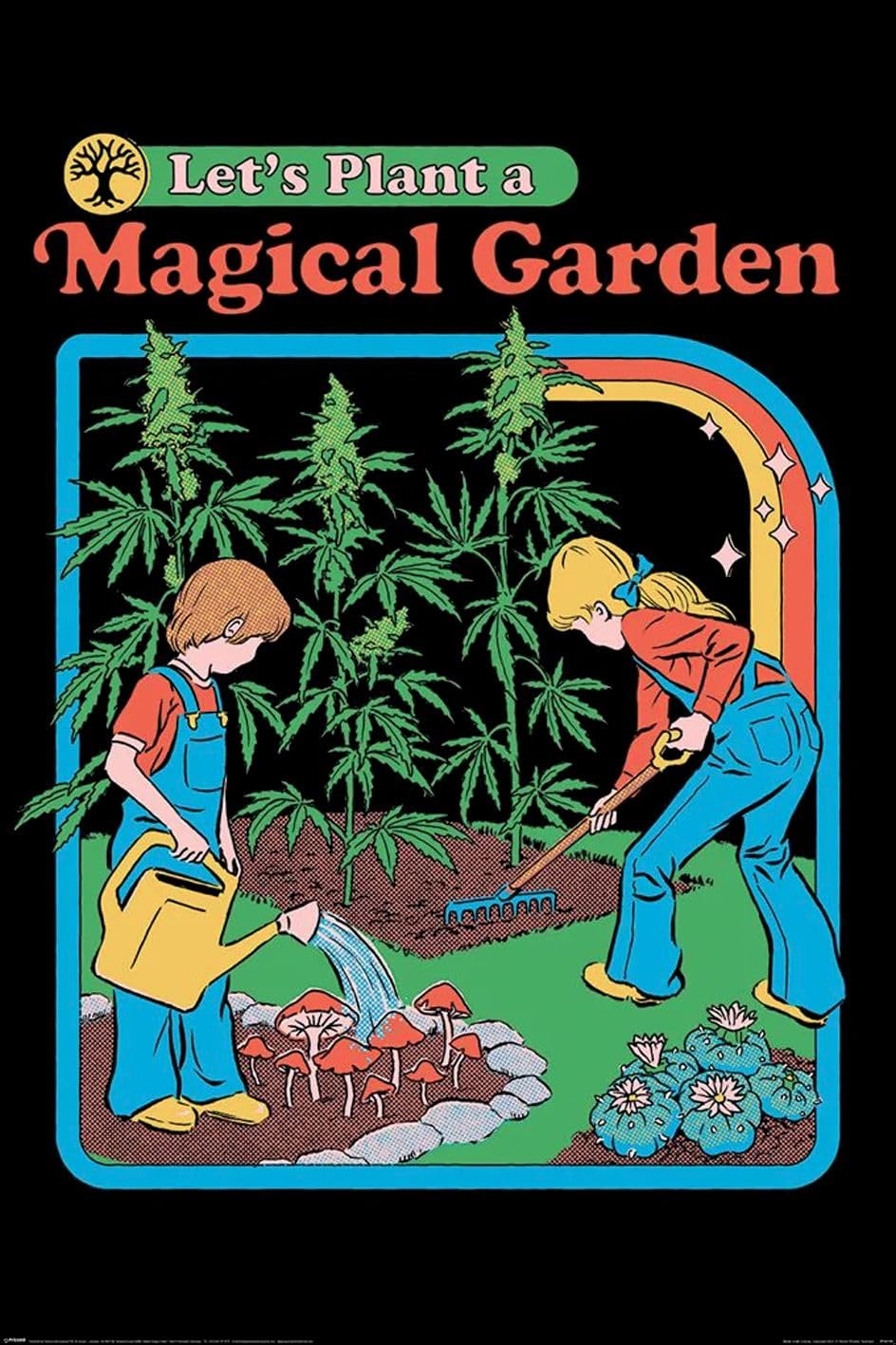 Grindstore Laminated Steven Rhodes Let's Plant A Magical Garden Maxi Poster