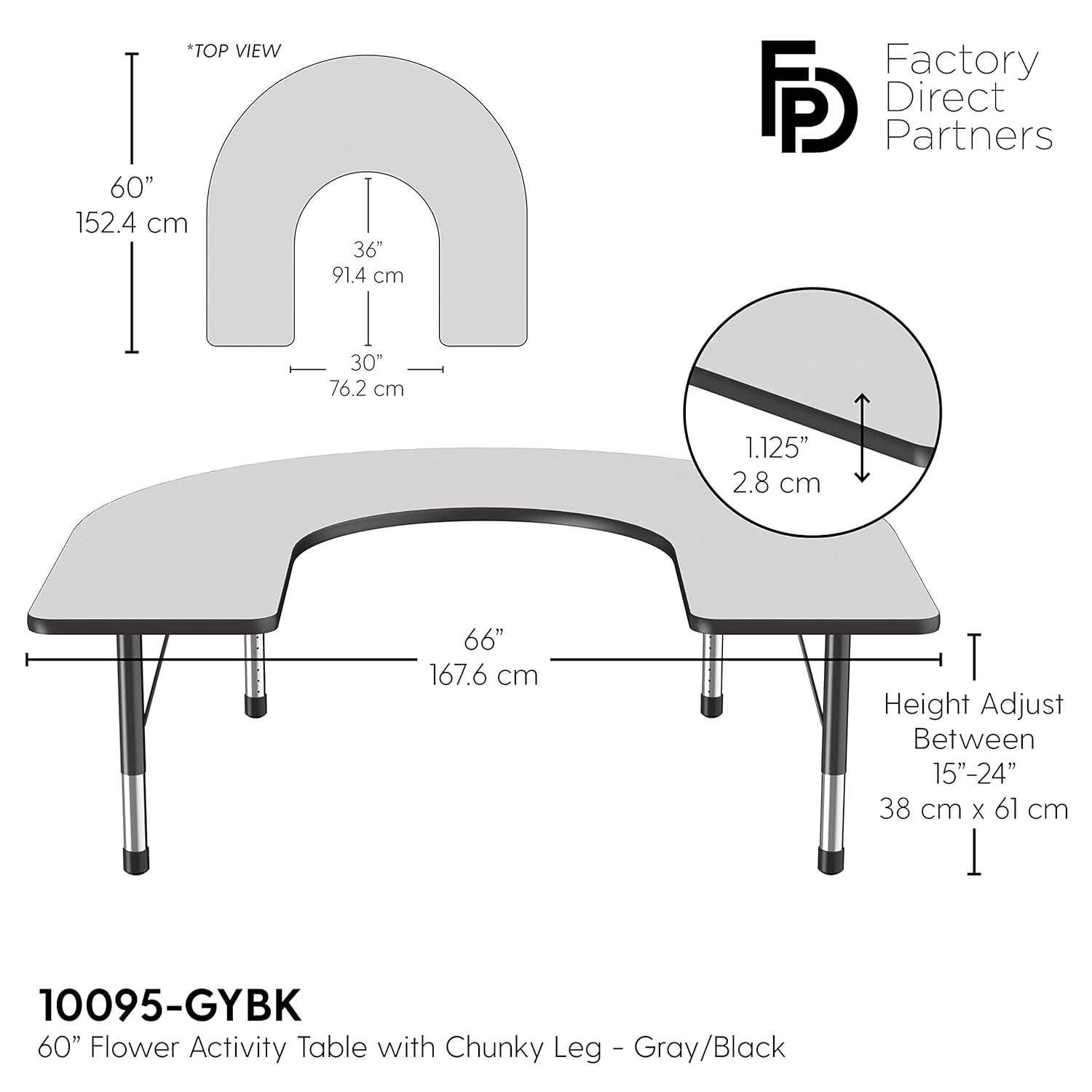 Office Products Standard Legs with Swivel Glides for Collaborative Seating Environments FDP