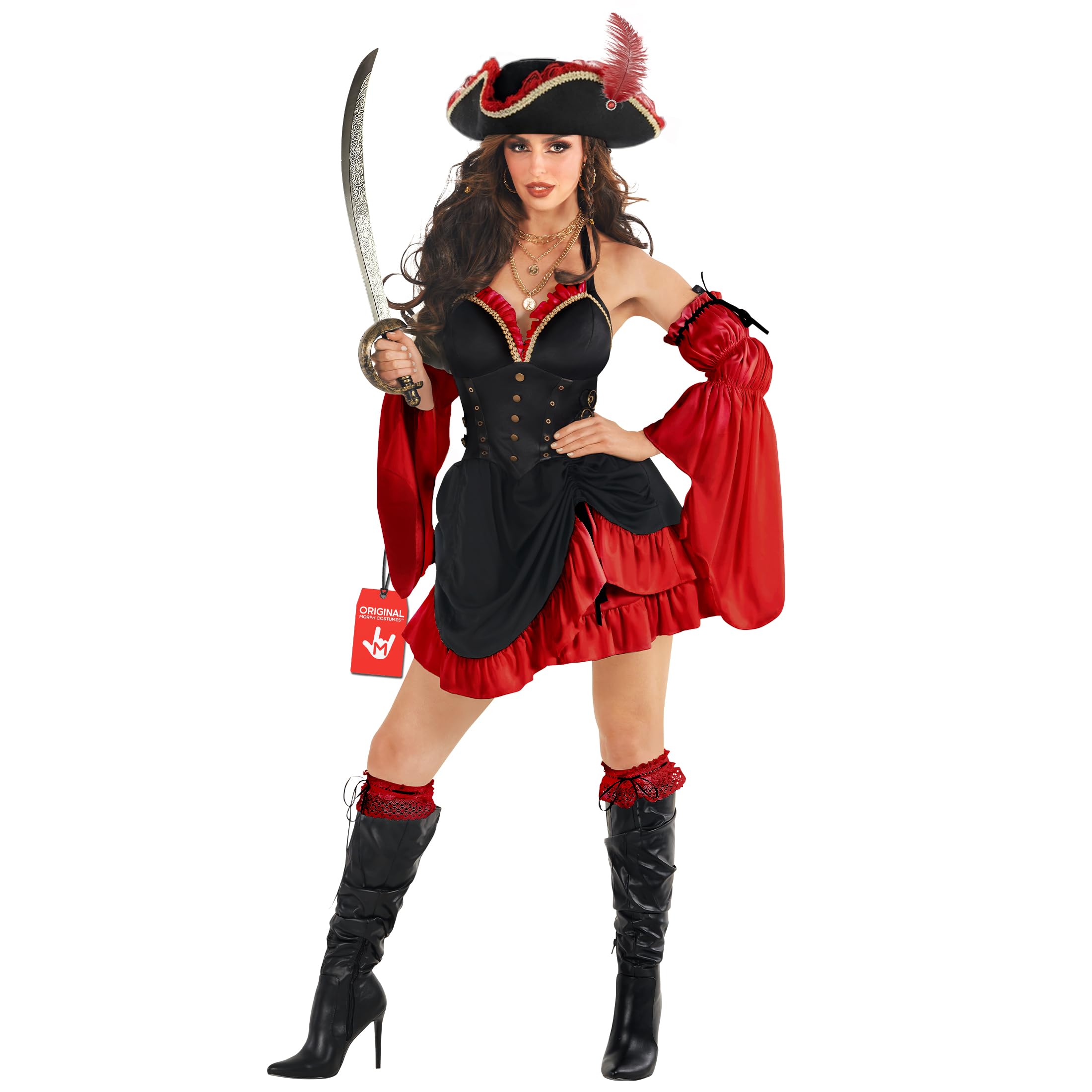 Morph Pirate Costume Women, Womens Pirate Costume. Pirates Dress Womens, Haloween Costumes For Women, Large