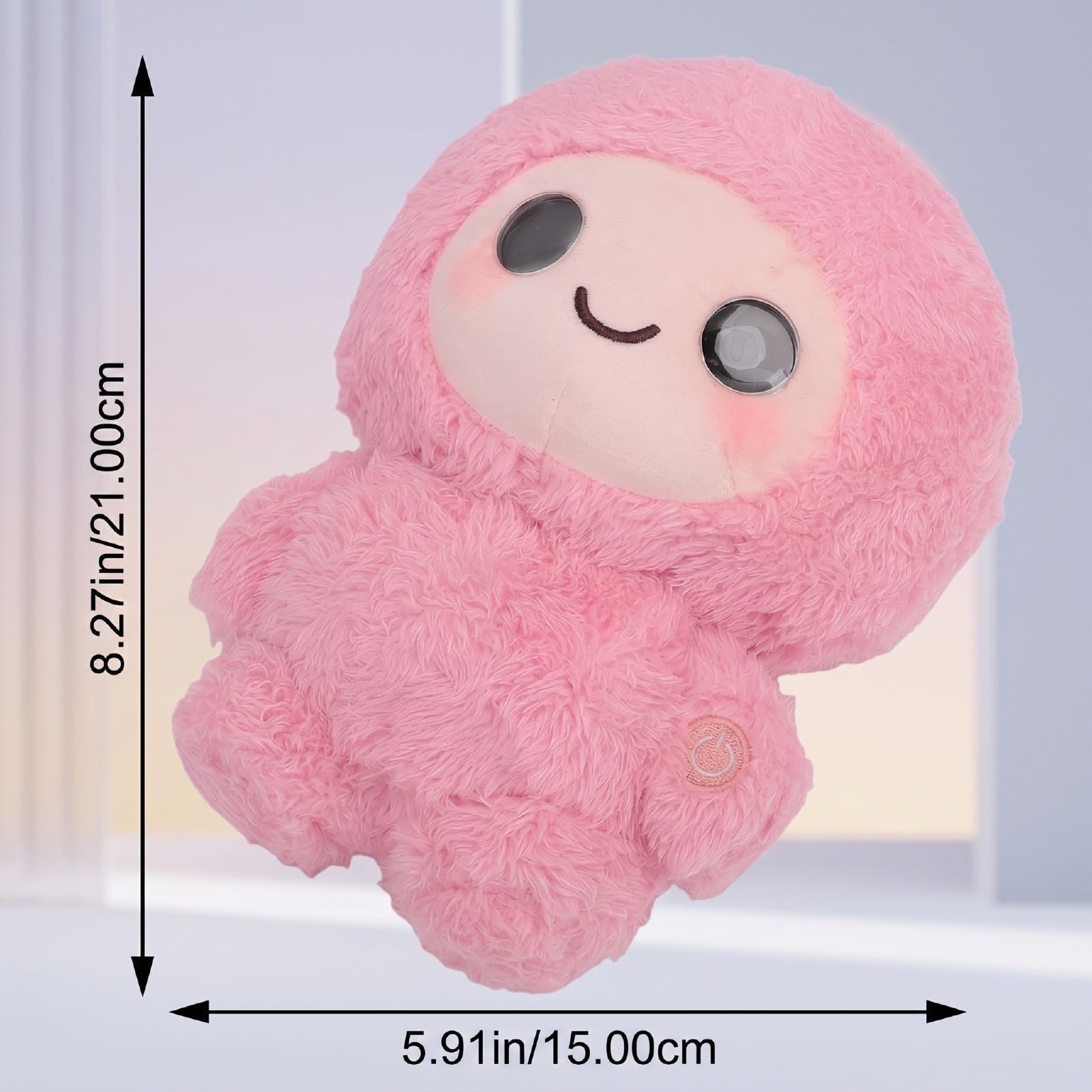 Juguete de Peluche AI, Animal de Peluche Interactivo con Chat de Voz en 66 Idiomas, Juguete Compañero de AI, Inteligente Que Habla con Juegos Educativos de Narración y (Pink)