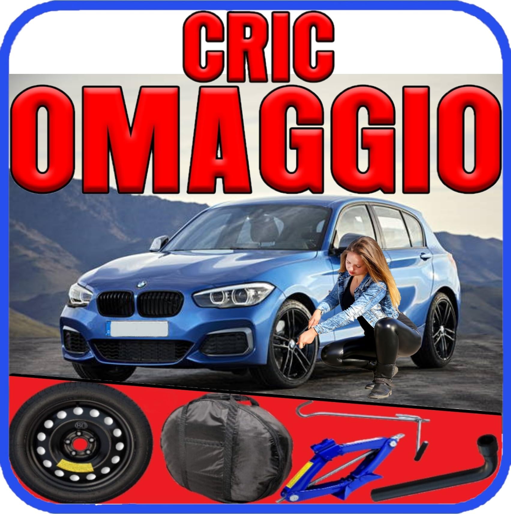 Generico Ruotino Di Scorta Per BMW Serie 1 (E87) 125/80 R17 5 Fori 2004-2013