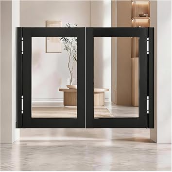 Saloon Half Doors, Double Swinging Door Acrylic & Solid Wood Swing Doors