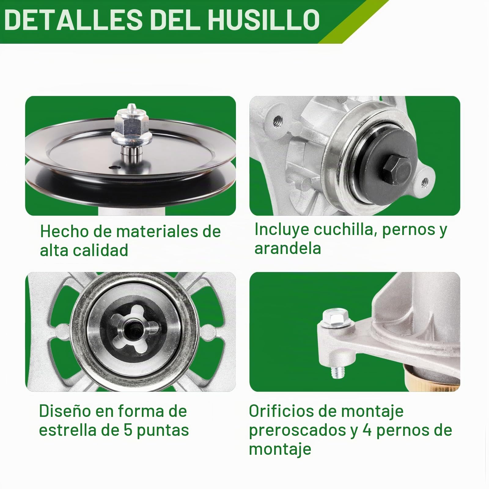 187292 192870 - Conjunto De Husillo Con Polea 195945 Repuesto Para AYP Crafts Man 532187292 587819701 532187281 567253301 587125401 Montaje Mandril H Usqvarna 06.7 (reino