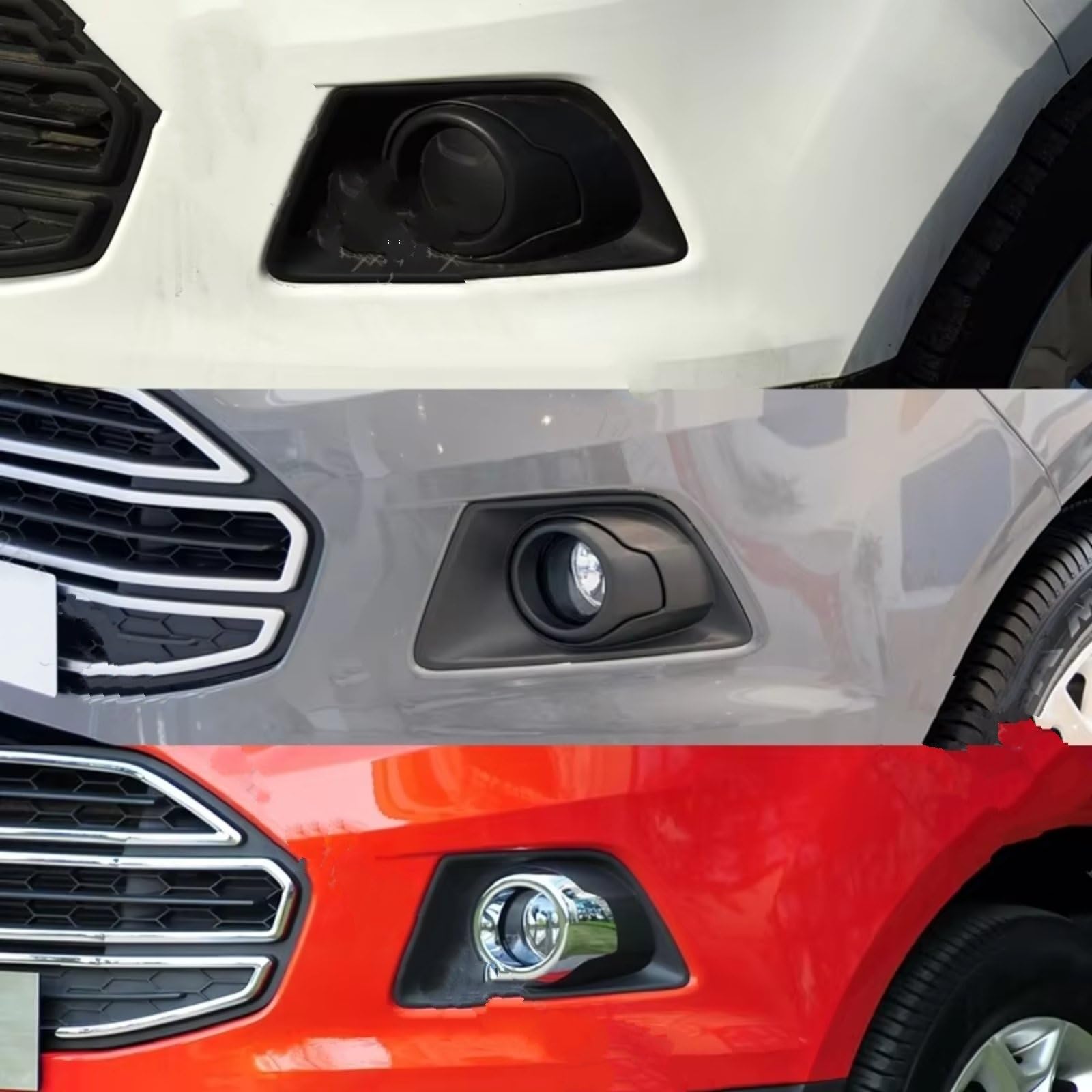 Luci Antinebbia Per Ford Per EcoSport 2013-17 Fendinebbia Copertura Cofano Paraurti Anteriore Fendinebbia Cornice Lampada Guscio Tappo Coperchio Fendinebbia Anteriori(B right)