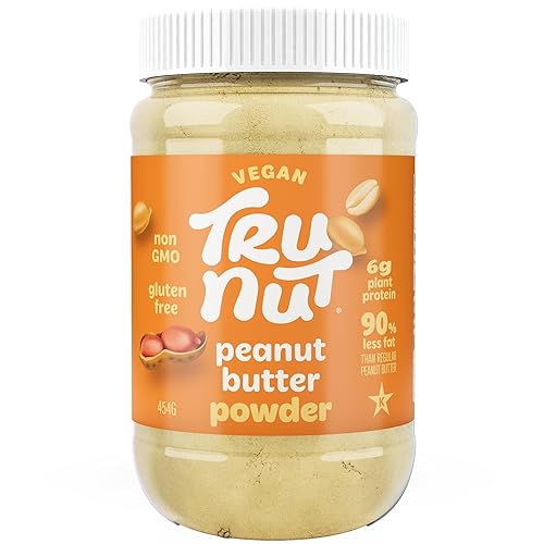 Tru-Nut Mantequilla de maní en polvo hecha con ingredientes naturales vegana baja en carbohidratos sin gluten sin OMG proteína en polvo de