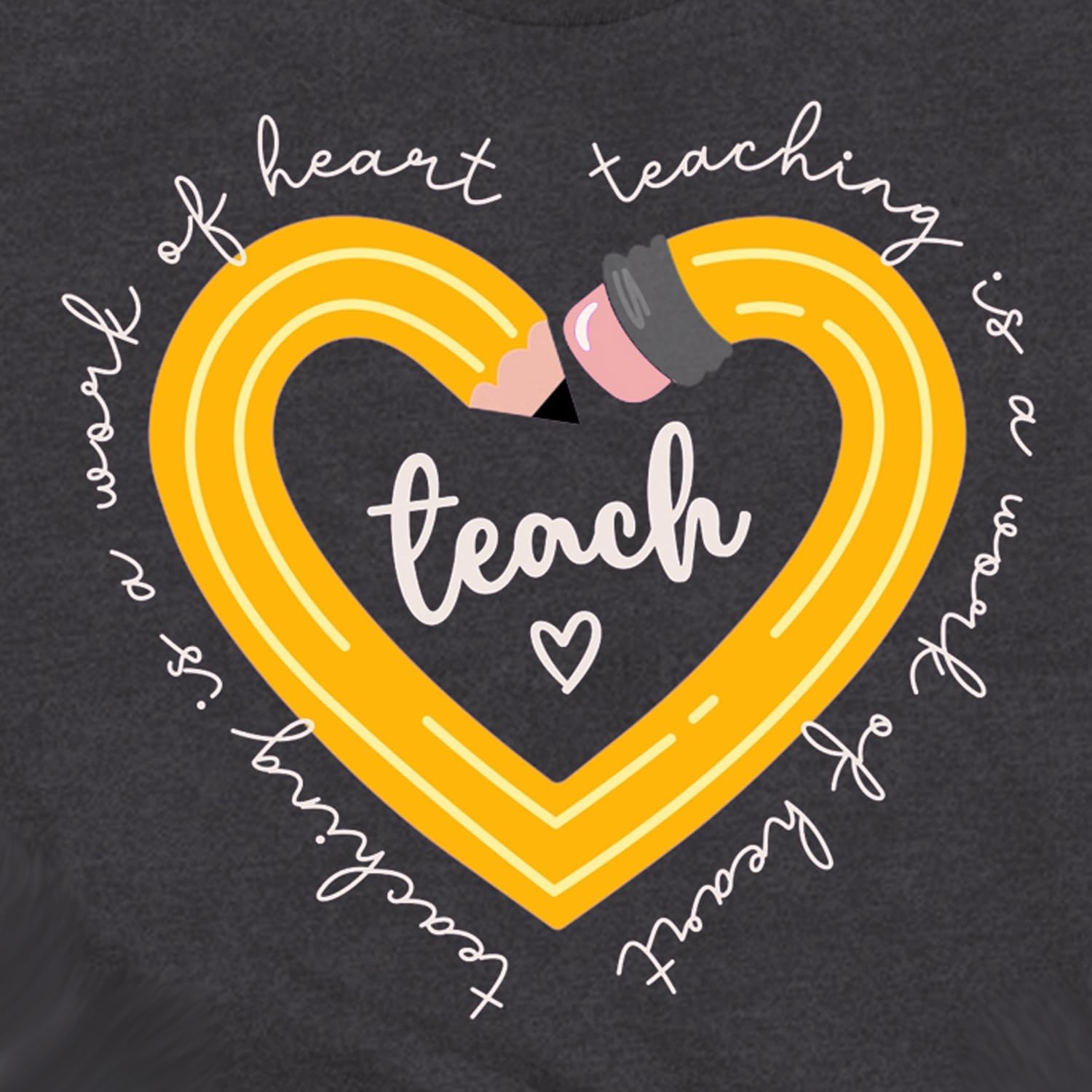 Teacher Shirts for Women Bow Pencil Teacher T-Shirt Apple Teaching Tee Tops - Image 5