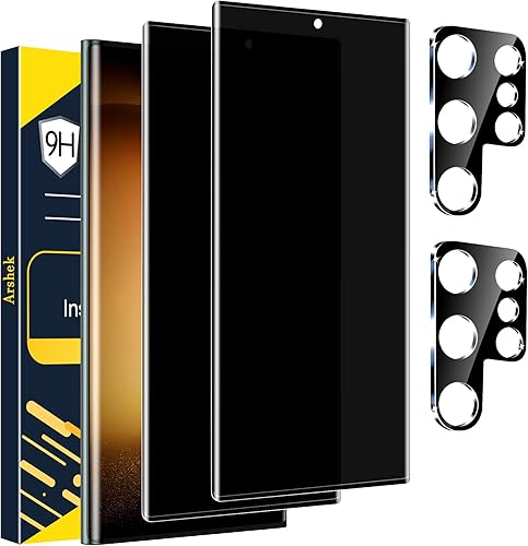 Miniatura 8 de letosan - Protector de pantalla de vidrio para Samsung Galaxy S22 Plus 5G, vidrio templado 9H, compatible con huellas dactilares ultrasónicas