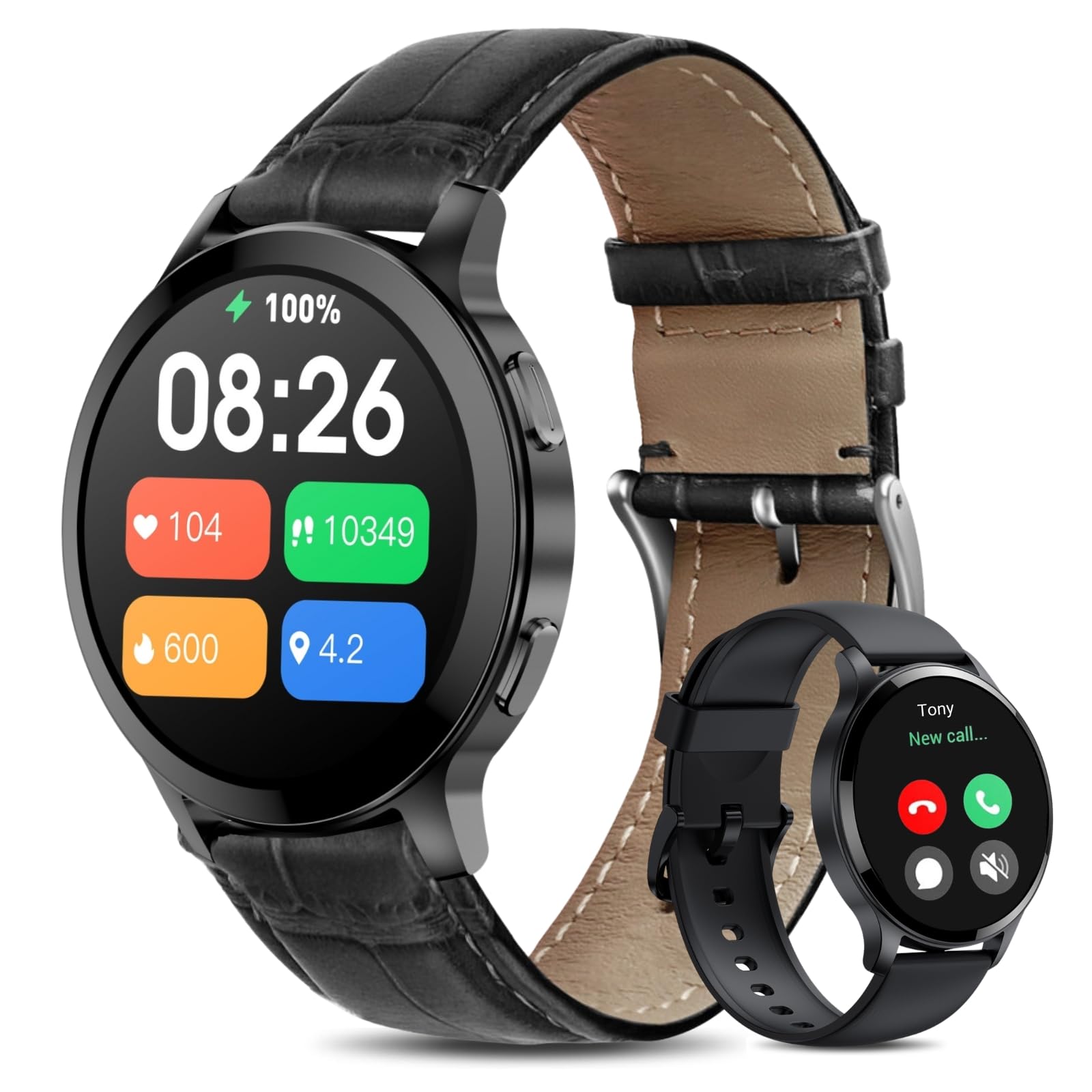 Smart Watches for Men Women 1 5 Smartwatch with Call Heart Rate SpO2 Health Monitor 110 Sports Modes