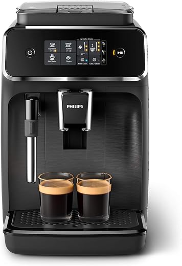 DE BESTE PHILIPS 2200 SERIE VOLAUTOMATISCHE ESPRESSOMACHINE - KLASSIEKE MELKOPSCHUIMER, INGEBOUWDE MOLEN, INTUÏTIEF TOUCHDISPLAY, MATZWART (EP2220/10)