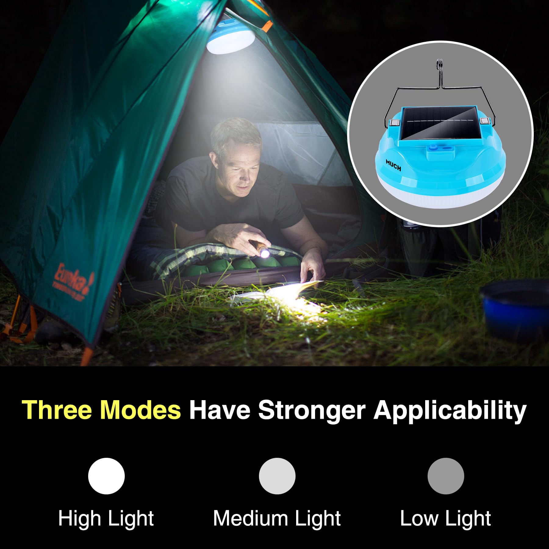 OPVM-Rechargeable Solar Work Light 9000LM 7000K, 348 LEDs, 10H+ 4500mAh - View #6