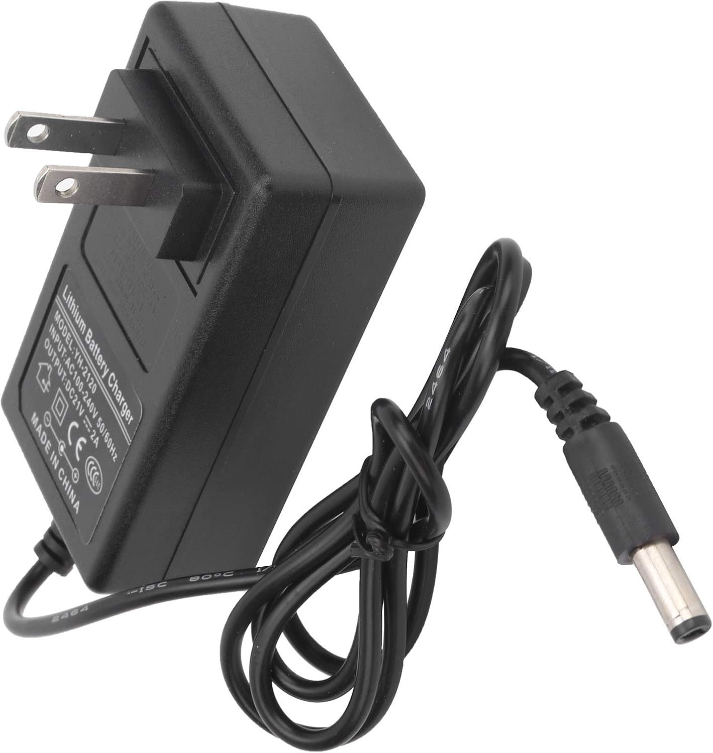 Alomejor Lithium Battery Charger, Fast Charging Power Supply Adapter, 21V 2A US Plug 100-240V for Outdoor Enthusiasts Travelers Photographers Camping Trips