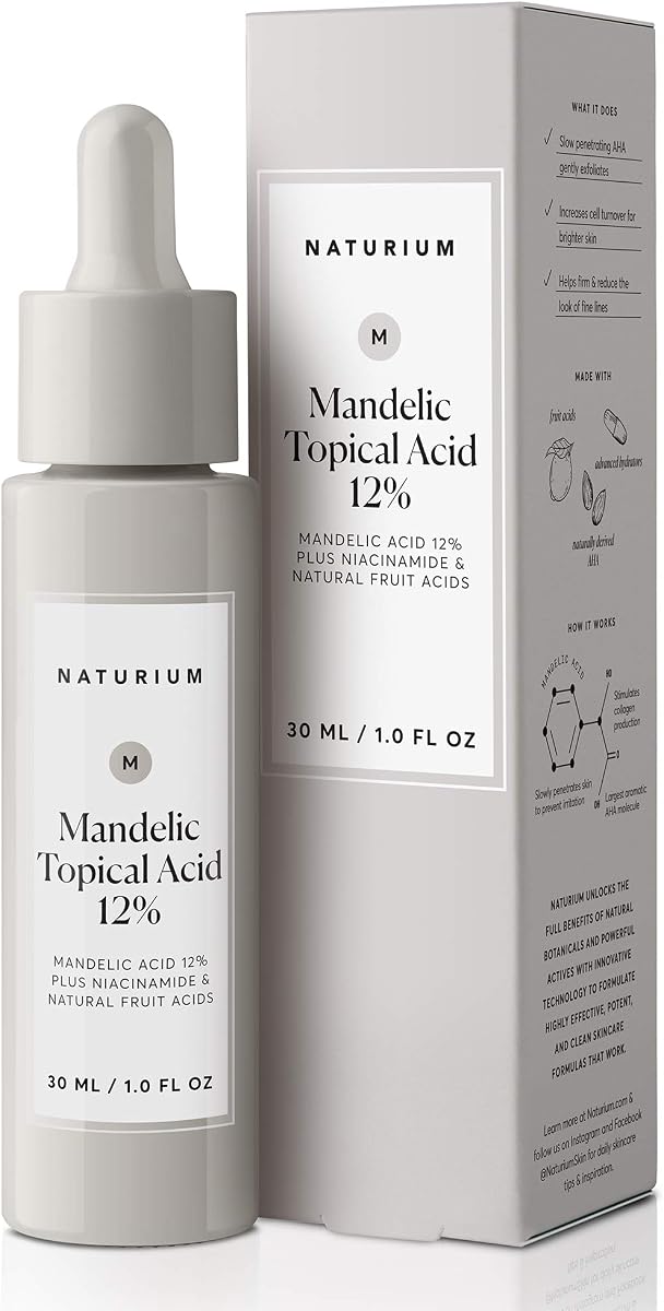 Mandelic Topical Acid 12%, Plus Niacinamide & Natural Fruit Acids, Anti-Aging Skin Care, 1 oz