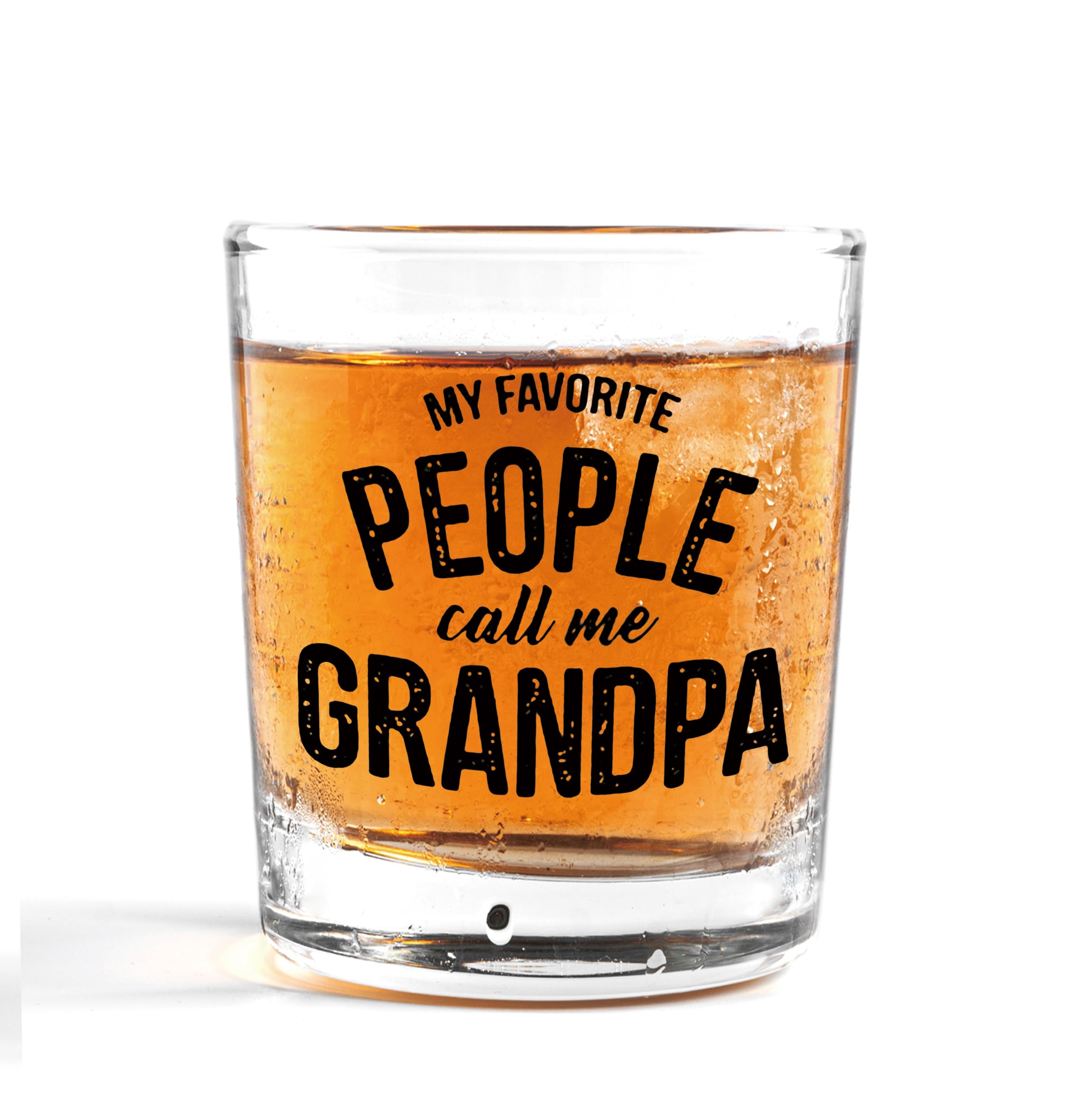 Nogrit My Favorite People Call Me Grandpa Whiskey Glasses 10 oz, Grandpa Gifts for Father's Day Birthday from Grandkids, Grandfather Old Fashioned