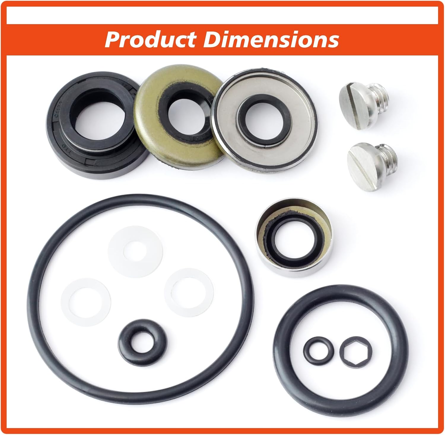 0396350 Gearcase Seal Kit Replacement for Johnson for Evinrude 8 9.9 10 15 HP 2/4 Stroke Outboard Motor Lower Unit, Replace 396350 18-2656