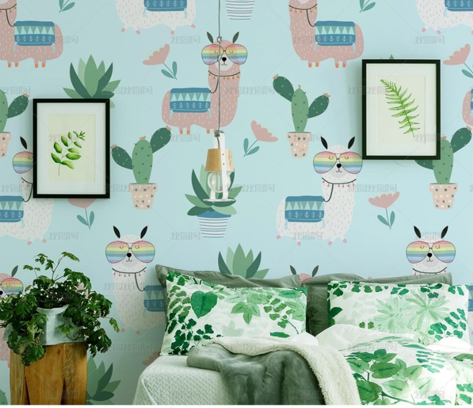 Vinyle adhésif étanche 45x300cm avec motif cactus pour une protection durable des murs