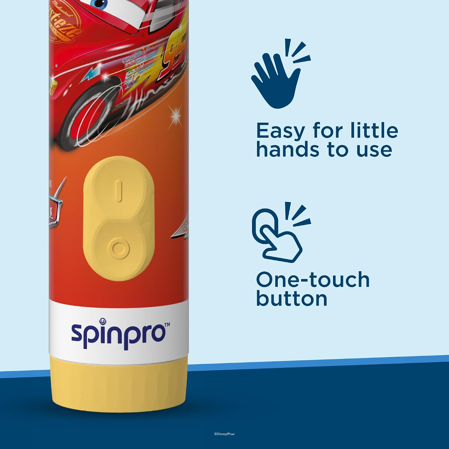 Disney Cars, Dual Action Kids Electric Toothbrush, Boys Ages 3 & Up image 4