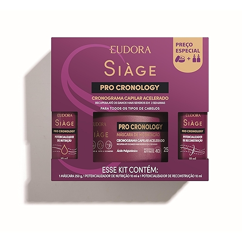 EUDORA SIÀGE KIT MÁSCARA + 2 POTENCIALIZADORES PRO CRONOLOGY