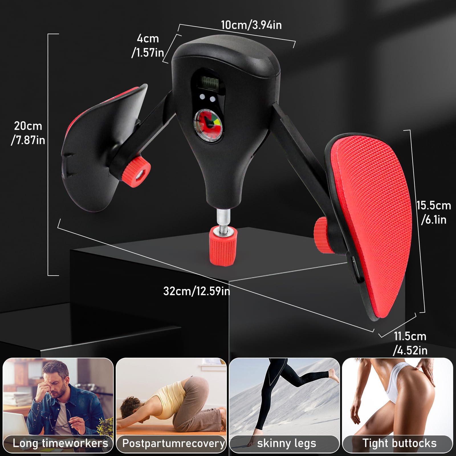 Attrezzo Interno Coscia 15-35 KG Adjustable Resistance, Allenatore per Pavimento Pelvico per Gambe, Thigh Trainer with Fixed Leg Straps and Replaceable Handle, Pelvic Floor Trainer per Uomini e Donne