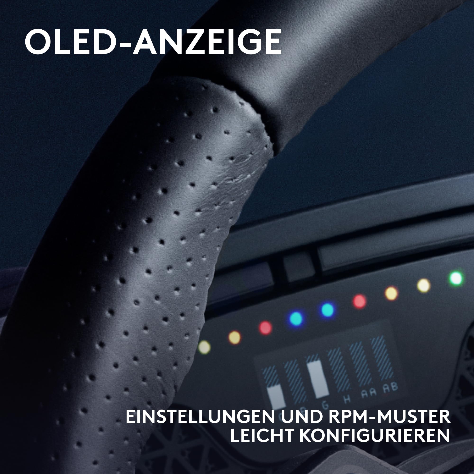 Logitech G PRO Rennlenkrad, Direktantrieb 11 Nm, TRUEFORCE Force Feedback, magnetische Schaltwippen, Doppelkupplung, OLED-Display, Schnellentriegelung, PRO Tastenlayout, Playstation & PC - Schwarz