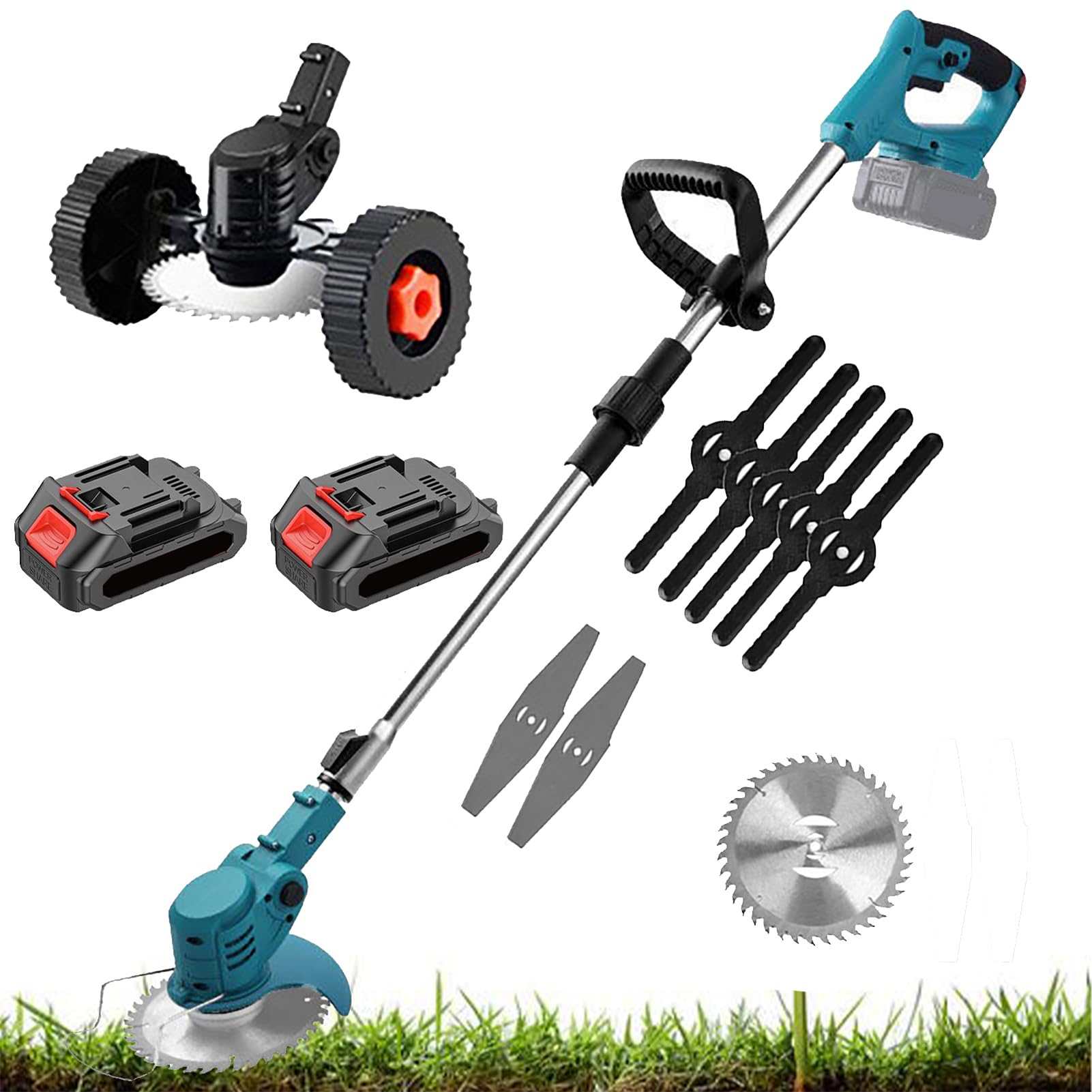 Strimmer d'herbe sans fil pliable doté d'une strimerie puissante 1800W