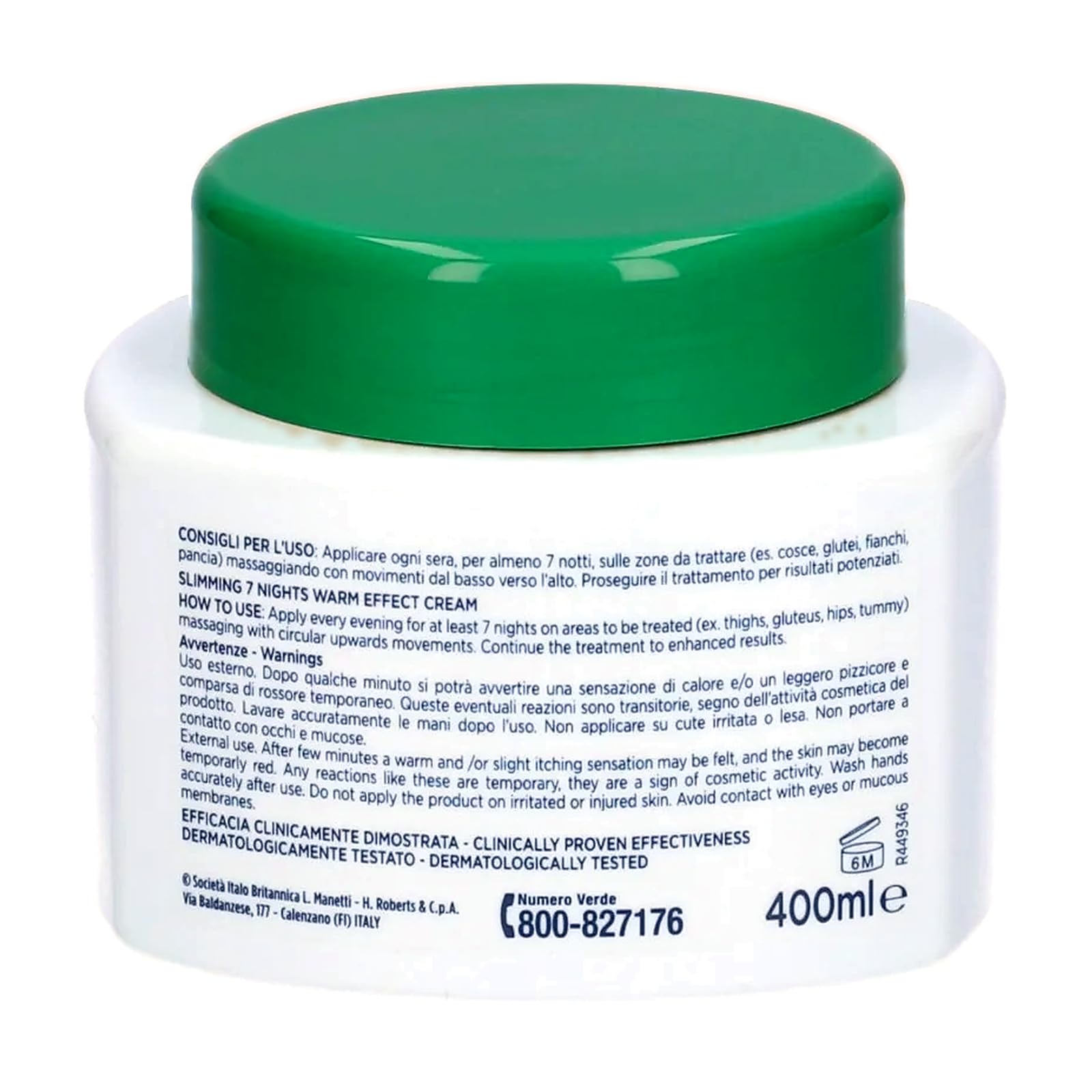 Somatoline SkinExpert, 7 Notti Crema Effetto Caldo, Trattamento Corpo Anticellulite, Ultra Intensivo con Estratto di Alga Rossa, 400ml | Crema Anticellulite Corpo A Effetto Caldo - Riduce Le Adiposità E Drena I Liquidi Cutanei - Trattamento Notte
