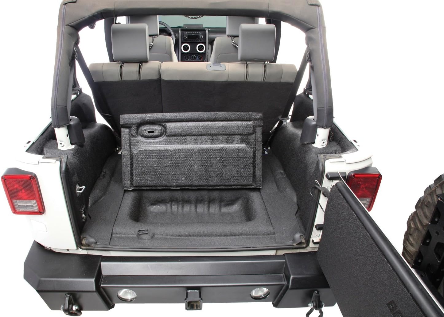 Bedrug - Jeep Bedtred | 2007 - 2010 Jeep Wrangler JK 2 Door, Cargo Liner w/ Tailgate & Tub Liner | Grey - 5 pc. | BTJK07R2