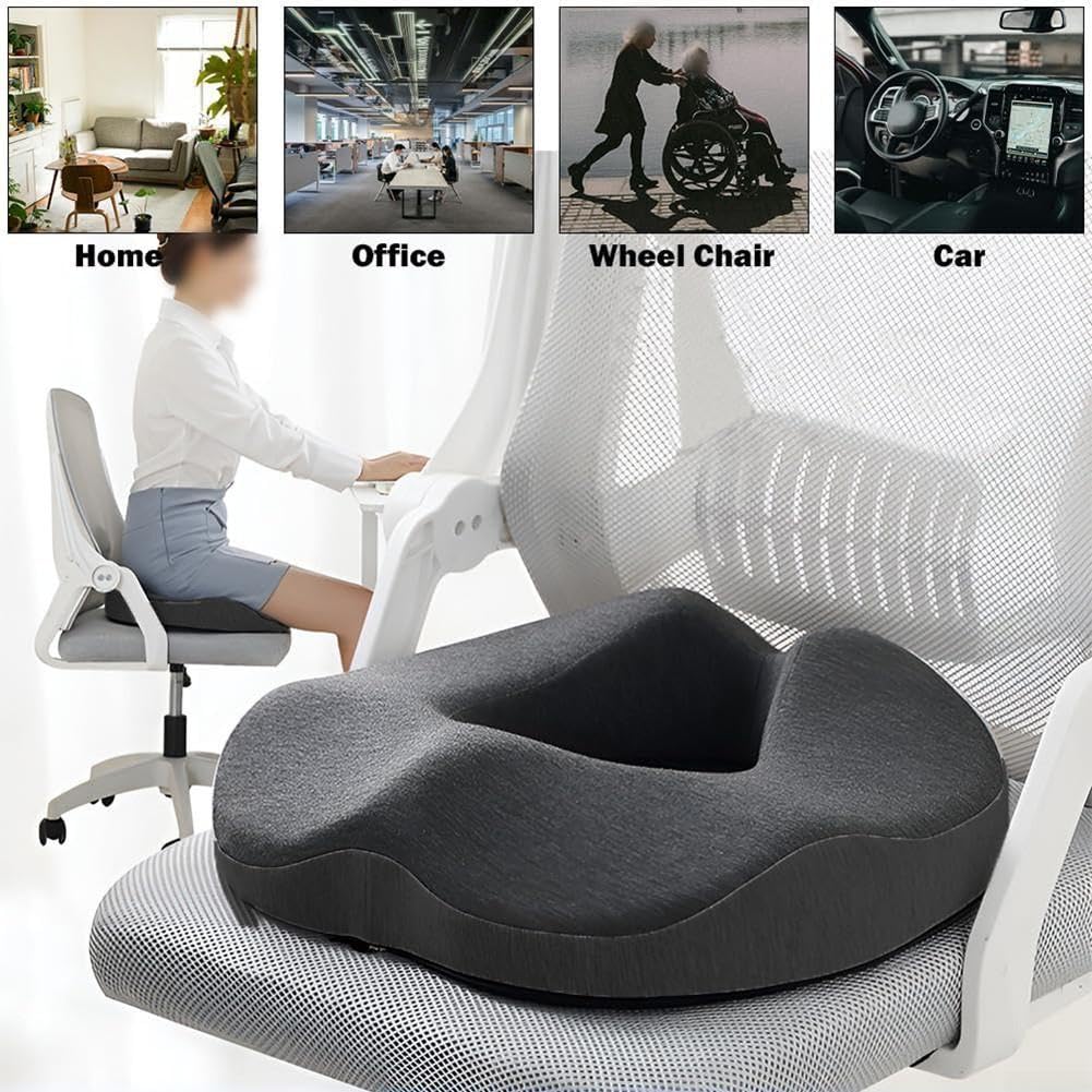 per cuscino Sedia Ufficio Memory Foam Traspirante Design Forato(Light gray (cloth))