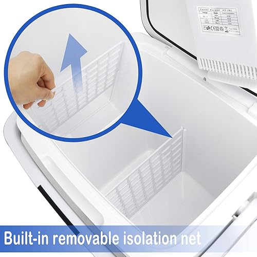 Miniatura 3 de ZenStyle Refrigerador y calentador de coche portátil de 26 cuartos de galón, refrigerador eléctrico con sistema termoeléctrico CACC, se adapta a