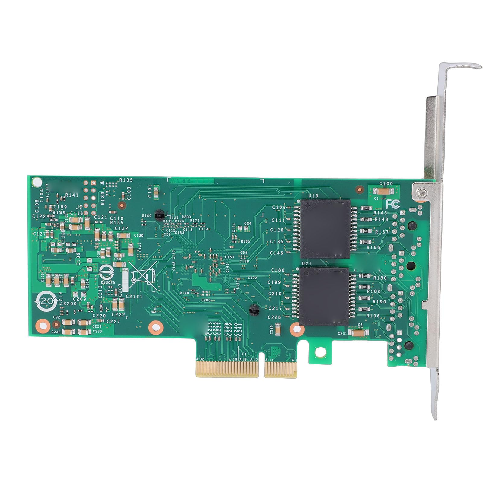 Carte Réseau Pcie Gigabit, Adaptateur Ethernet PCI Express 1 000 Mbps avec Contrôleur 350AM4, 4 Ports RJ45, 4 Interfaces Hôte Pcie 2.1, avec Support À Profil Bas