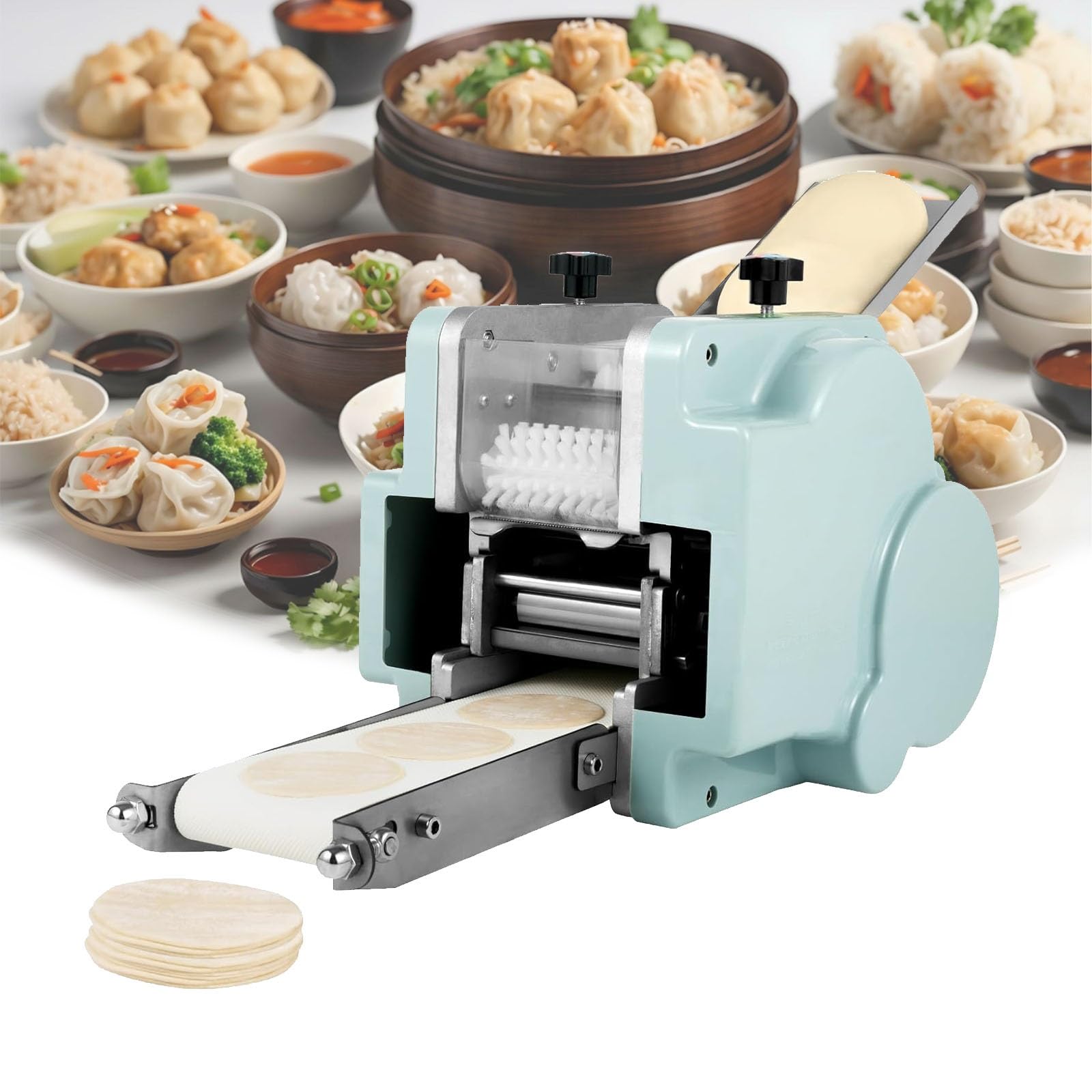 Sfogliatrice multifunzione (Wonton/panini/gnocchi), sfogliatrice commerciale for empanada, 50-60 pezzi/min for negozi di noodle da cucina e negozi di colazione