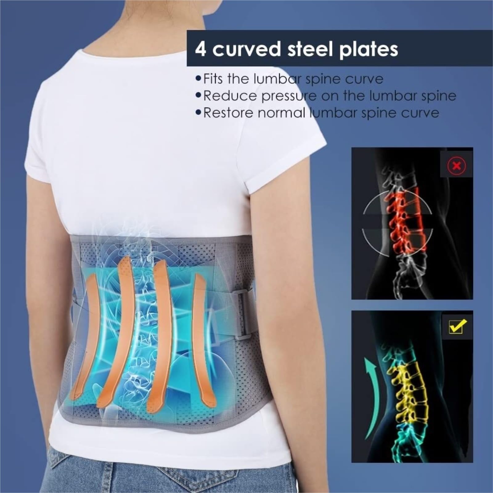 Cintura Apoyo Cinturón De Soporte Lumbar Protección De La Cintura Y La Espalda Soporte Ortopédico Para La Columna Vertebral Faja Lumbar