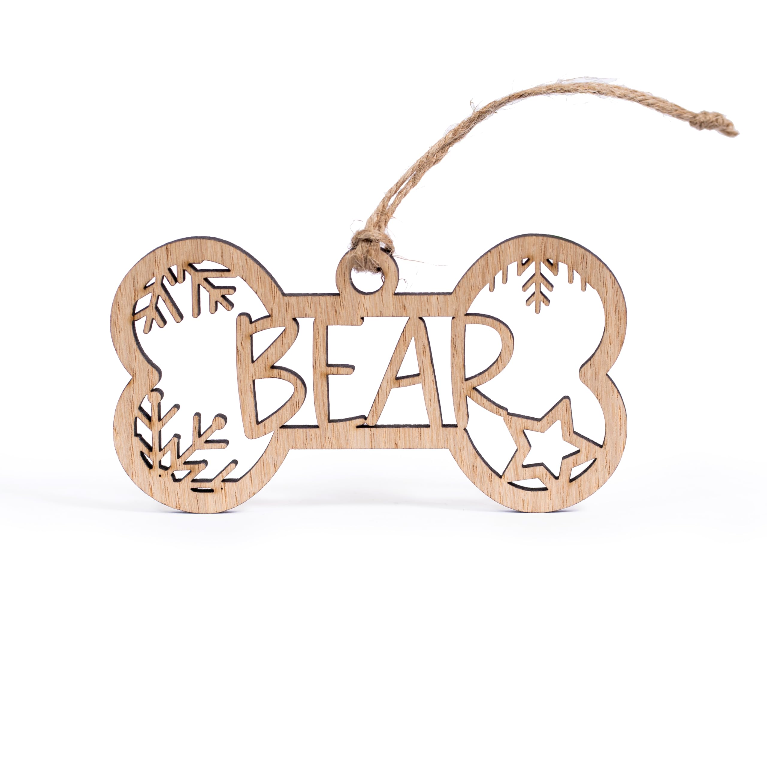 Personalised Christmas Bauble Dog Bone, Tree Decoration, Wooden Hanging Ornament, Pet Lover Keepsake, Custom Christmas Gift for Family Dog