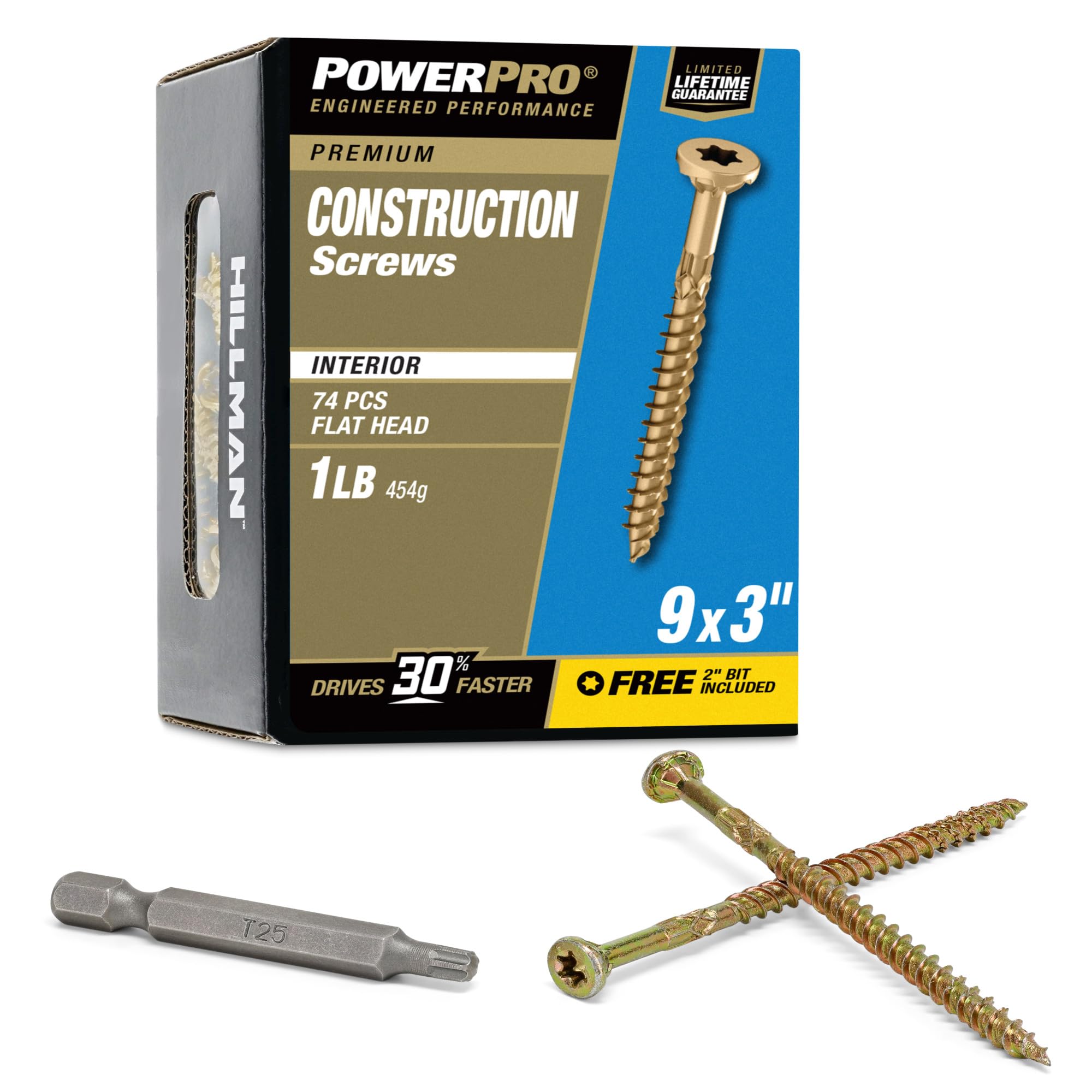 Amazon.com: Power Pro 83 Pc Interior Wood Screws (#9 x 3) | Star