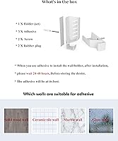 Vista 6 de Soporte de pared para portátil y enrutador WiFi, estante de almacenamiento compatible con laptops/Macbooks/cajas de TV/interruptores de Blanco