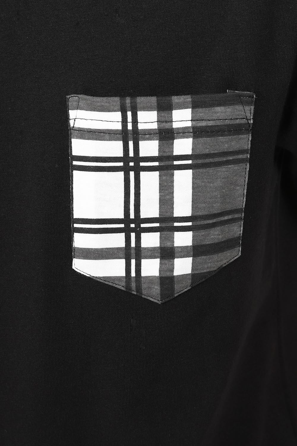 ThePyjamaFactory Pijamas Corto Algodón Cuadros Blanco Negro Niño