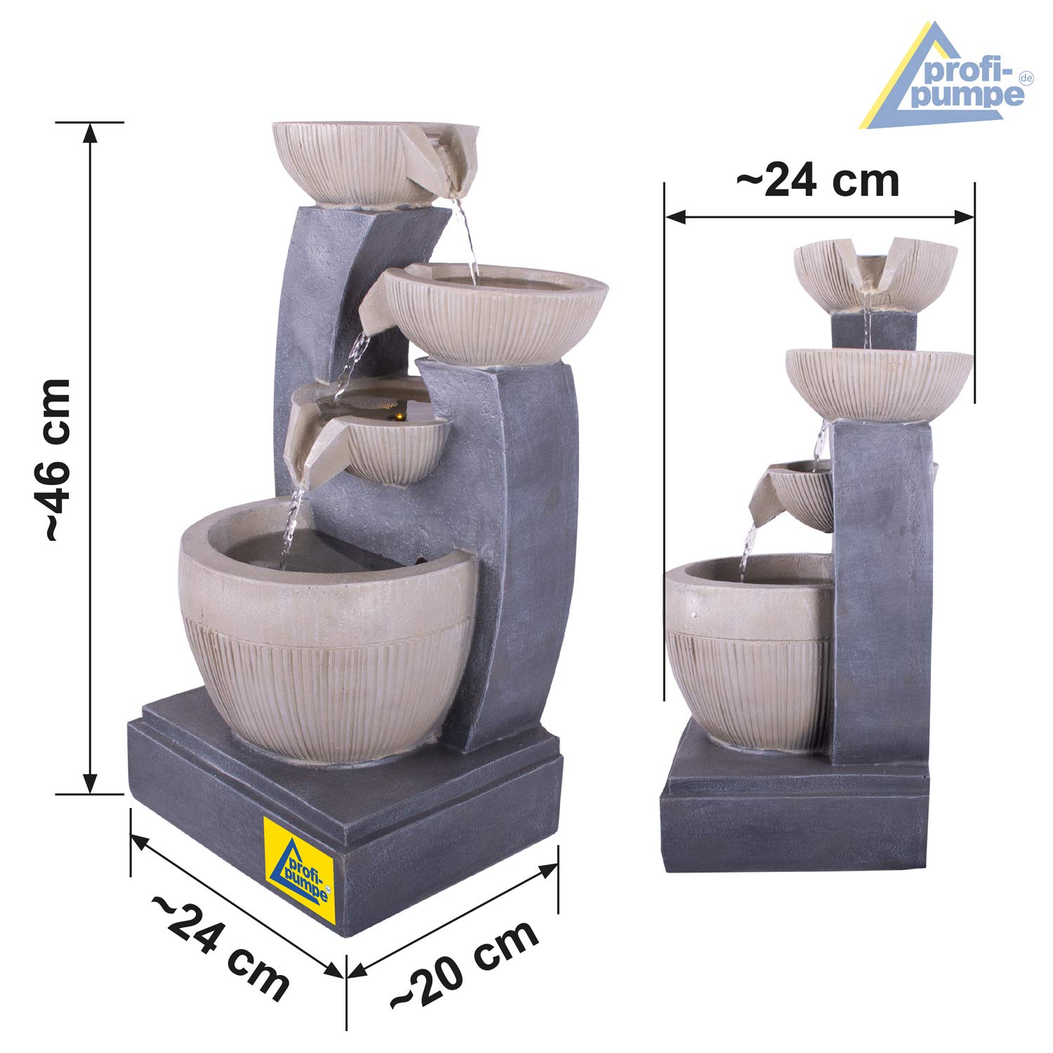 Gartenbrunnen Mit LED-Beleuchtung - Feng Shui Wasserspiel Für Innen & Außen