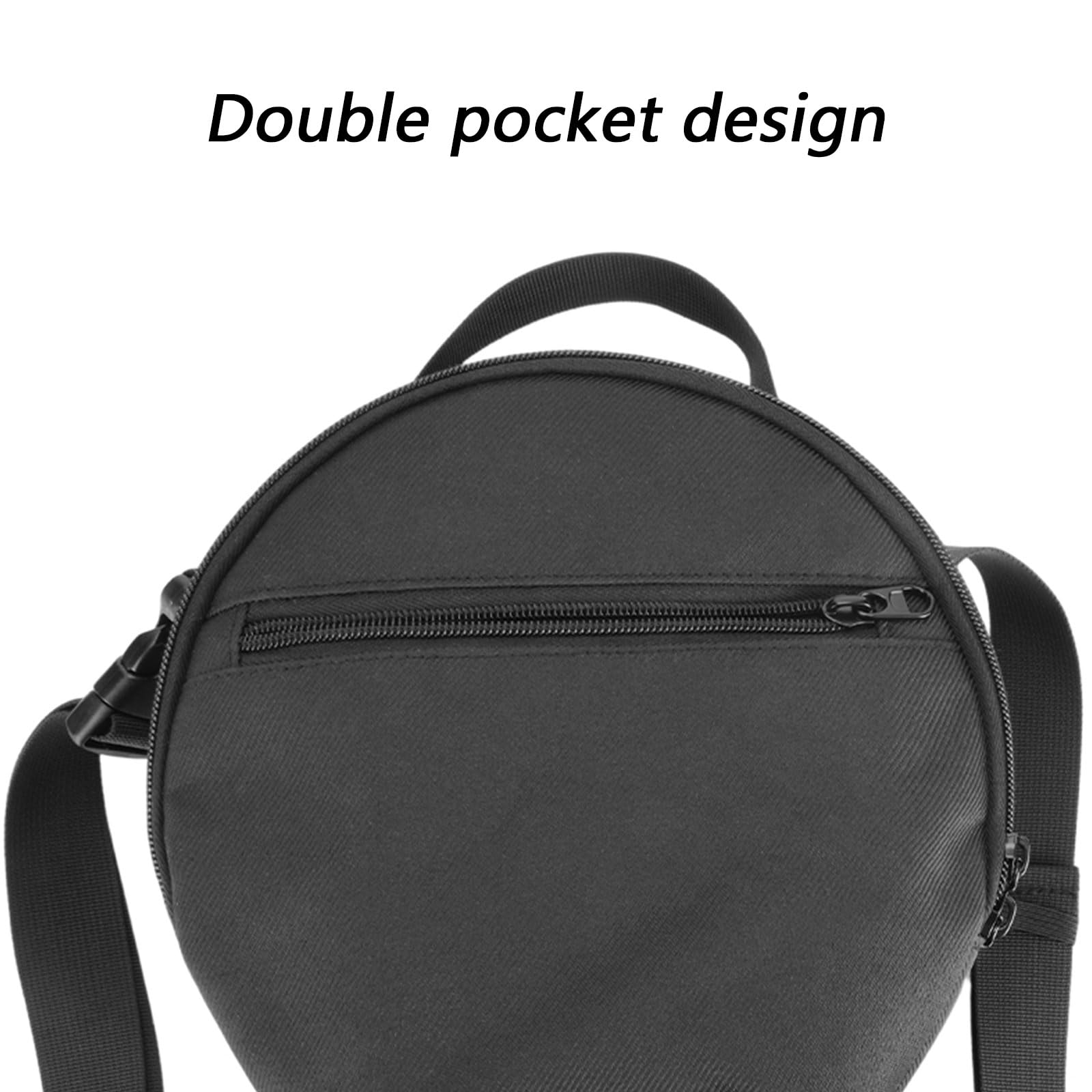 Étui de transport pour écouteurs avec poche zippée pour câble de charge et accessoires Noir