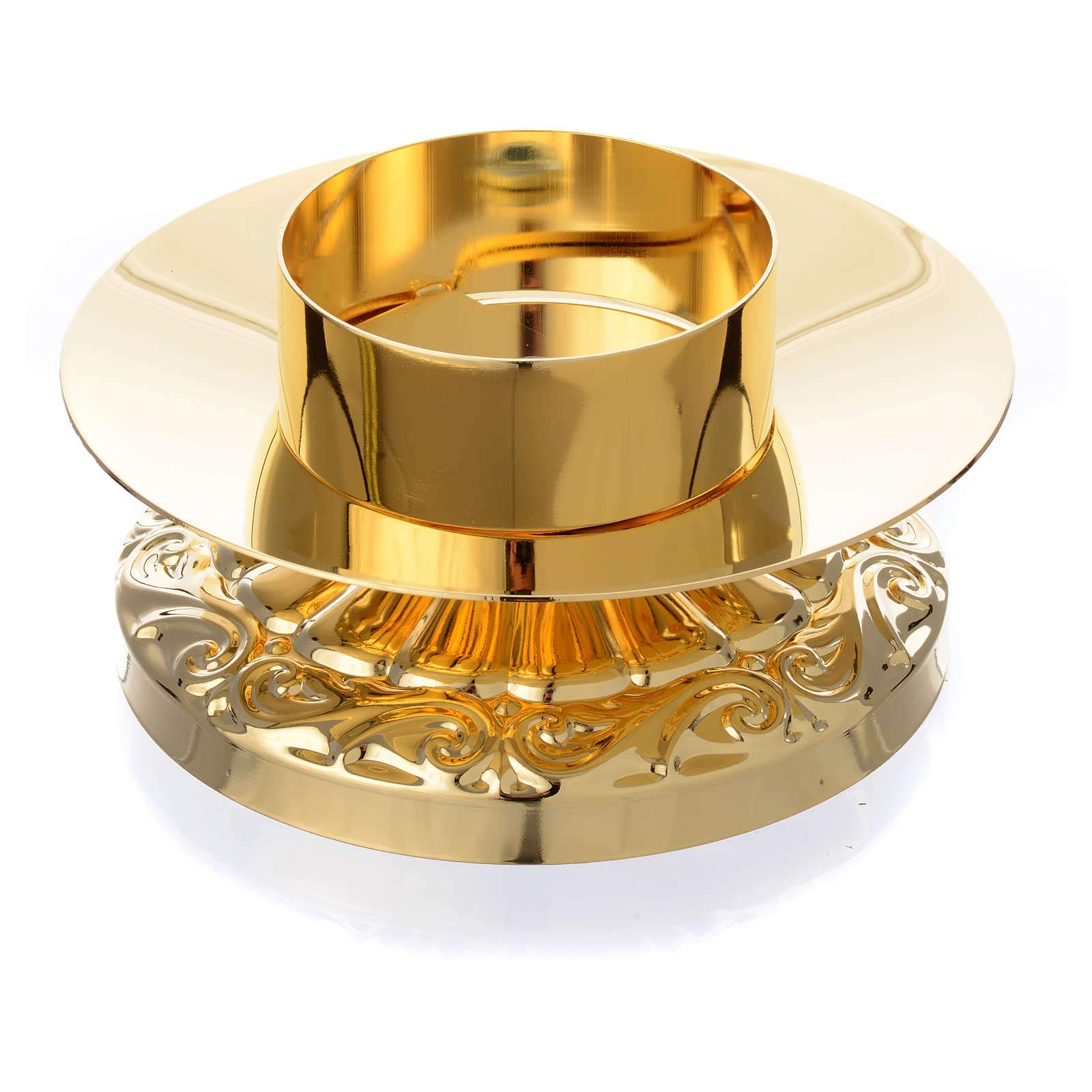 Empire Style Candle Holder in Golden Brass
