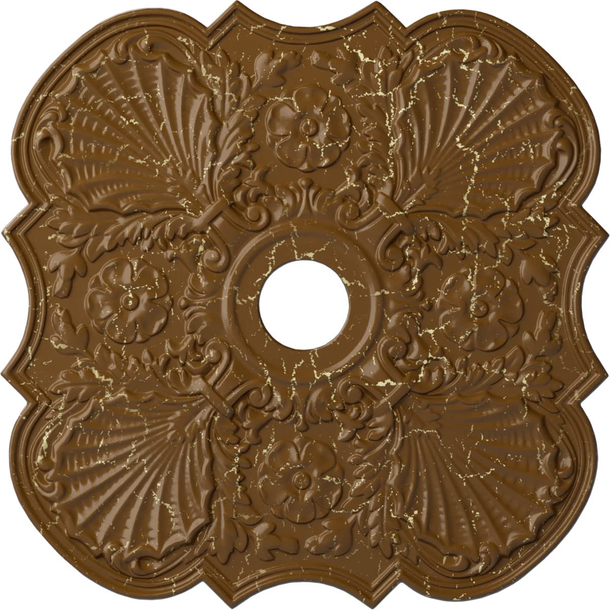 Médaillon plafond fleur 73.7 cm Ekena menuiseries pour rosace luminaire
