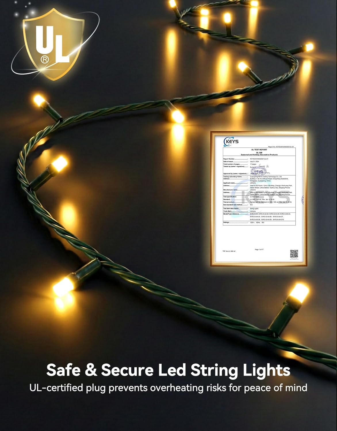 LitHome 99FT 300 LED String Lights Outdoor Indoor, 8 Modes Waterproof Christmas String Lights with Timer & Memory Function, Outdoor Christmas Lights Green Wire for Xmas Tree Party Garden, Warm White