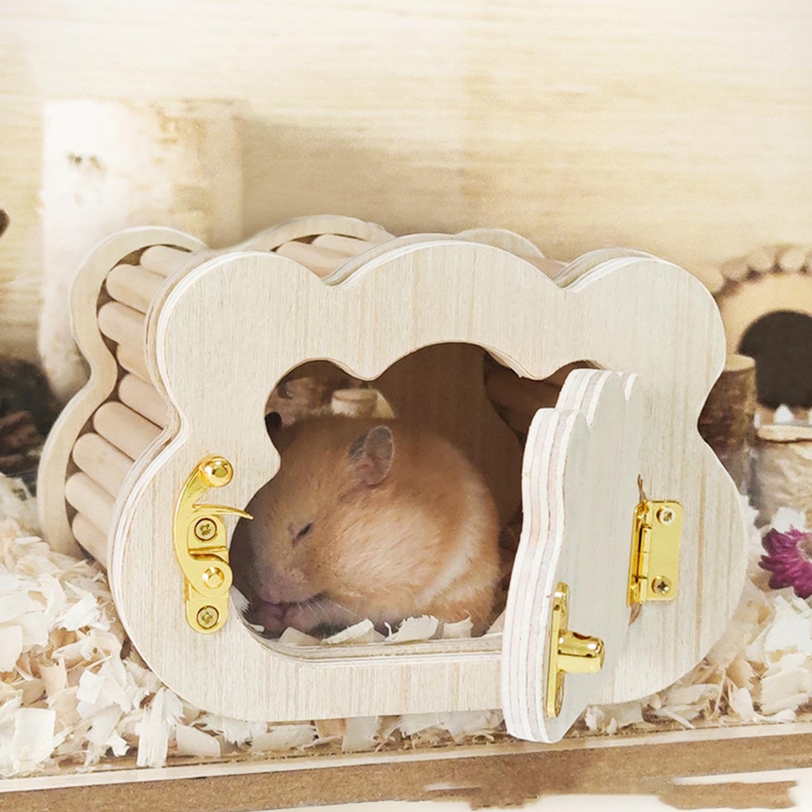 Amazon | ハムスター用かわいい雲の形ハウス | 木製ペットホーム