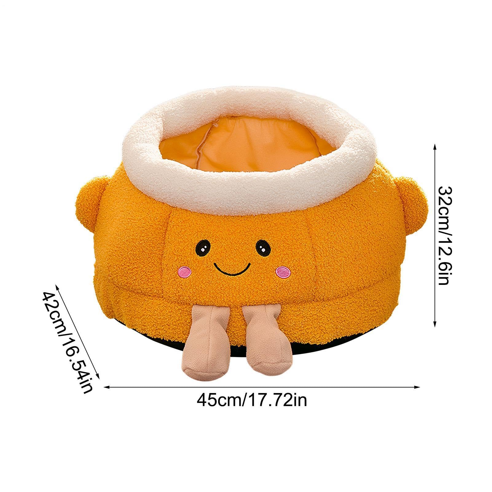 Cama Cerrada Gatos Suministros Para Perros Lindos Y De Naranja Cálido | Cama Cueva Para Gatos Para Exteriores Invierno Viaje Coche Camping Escritorio Mesilla Ventana Sillón Sofá Habitación