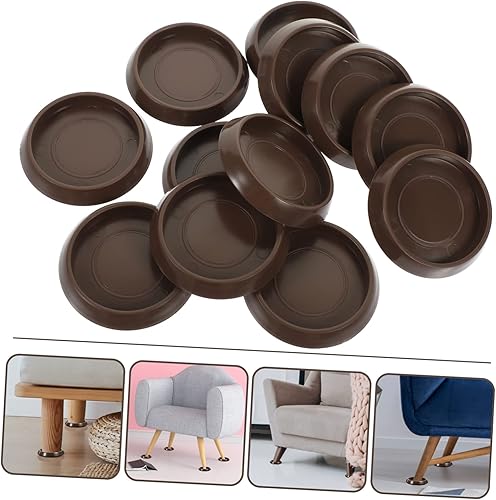 Miniatura 9 de Tofficu 48 piezas de almohadillas para patas de mesa, tapones de cama, soportes para muebles, marco de cama, tapón, silla circular, alfombra