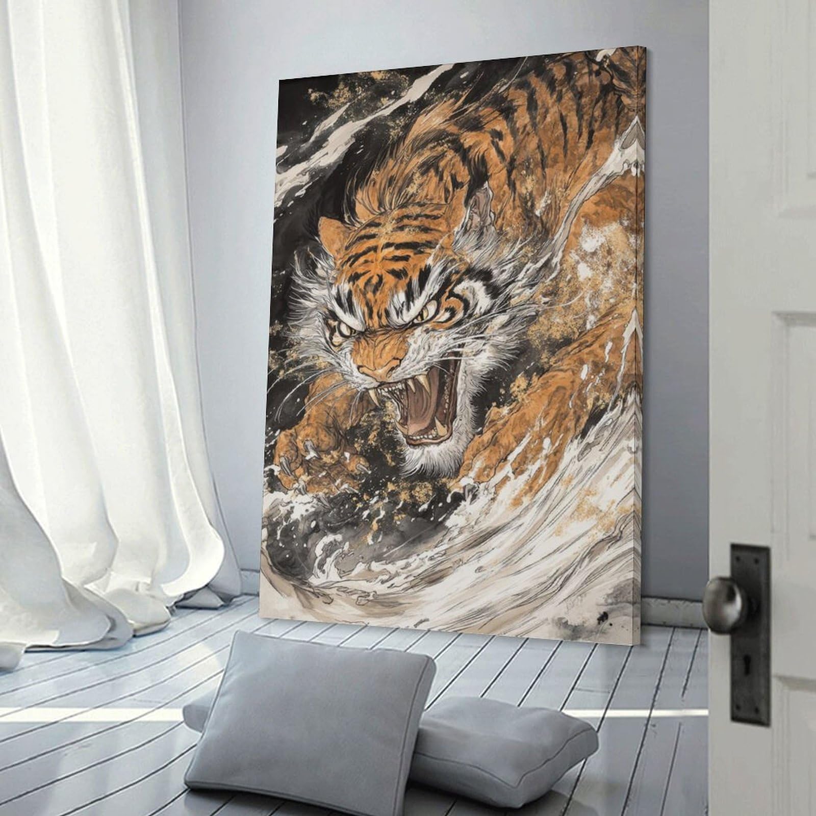 咆哮・猛虎タイガー金型レリーフ・装飾壁掛・絵画風・美術作品・耽美な装飾 61cnXfmDboL._UF350,350_QL50_.jpg