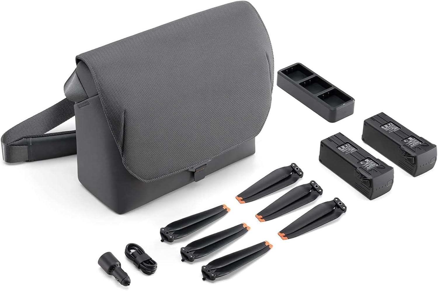 Original Mavic 3 Fly More Kit for DJI Mavic 3/Mavic 3 Classic/Mavic 3 Pro Drone Accessories Combo(with 2 Mavic 3 Battery,100W Battery Charging Hub,65W Car Charger,Shoulder Bag and Mavic 3 Propellers)