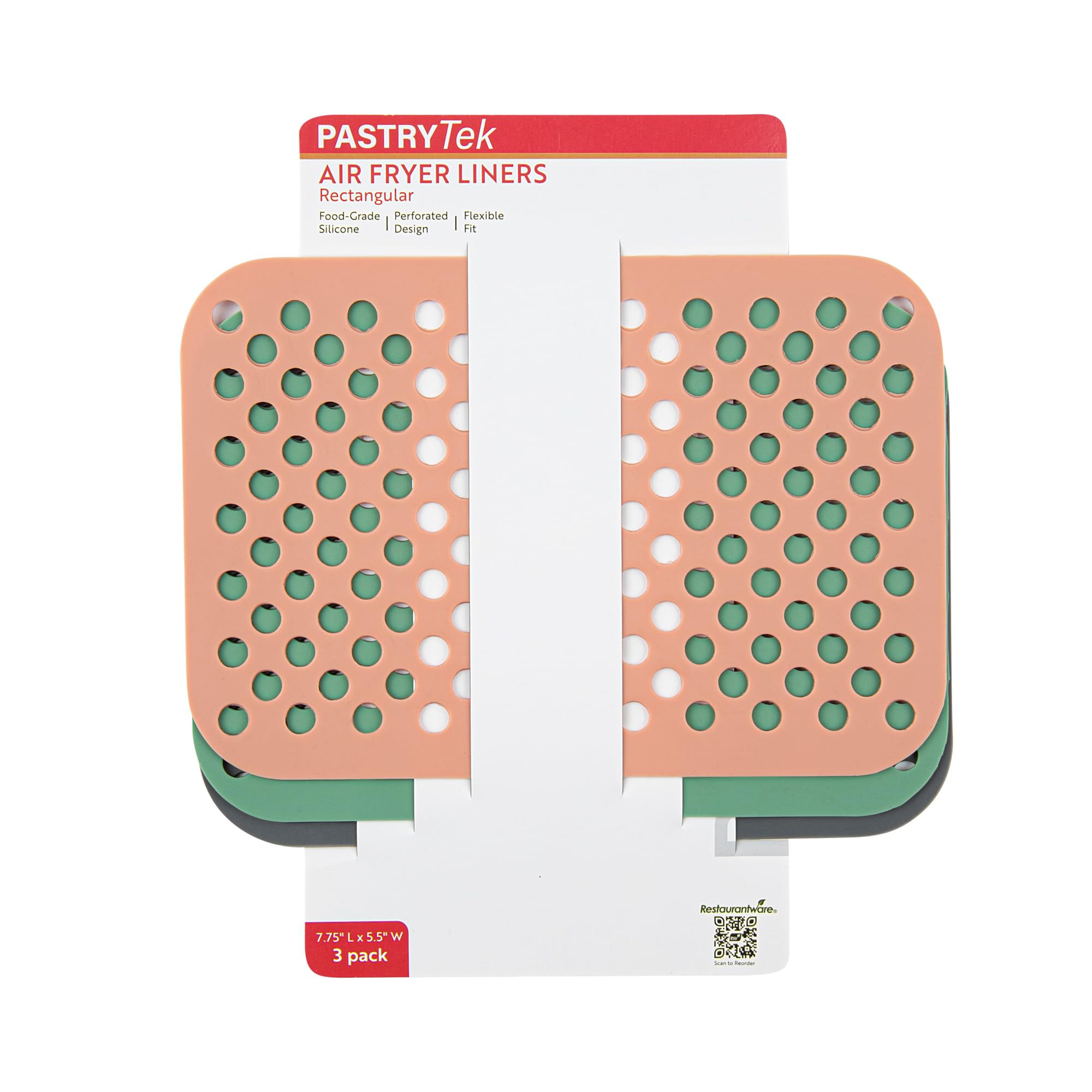 Restaurantware Set di fodere per friggitrice ad aria da 5 qt, antiaderente, doppio cestello, a, 50 ct