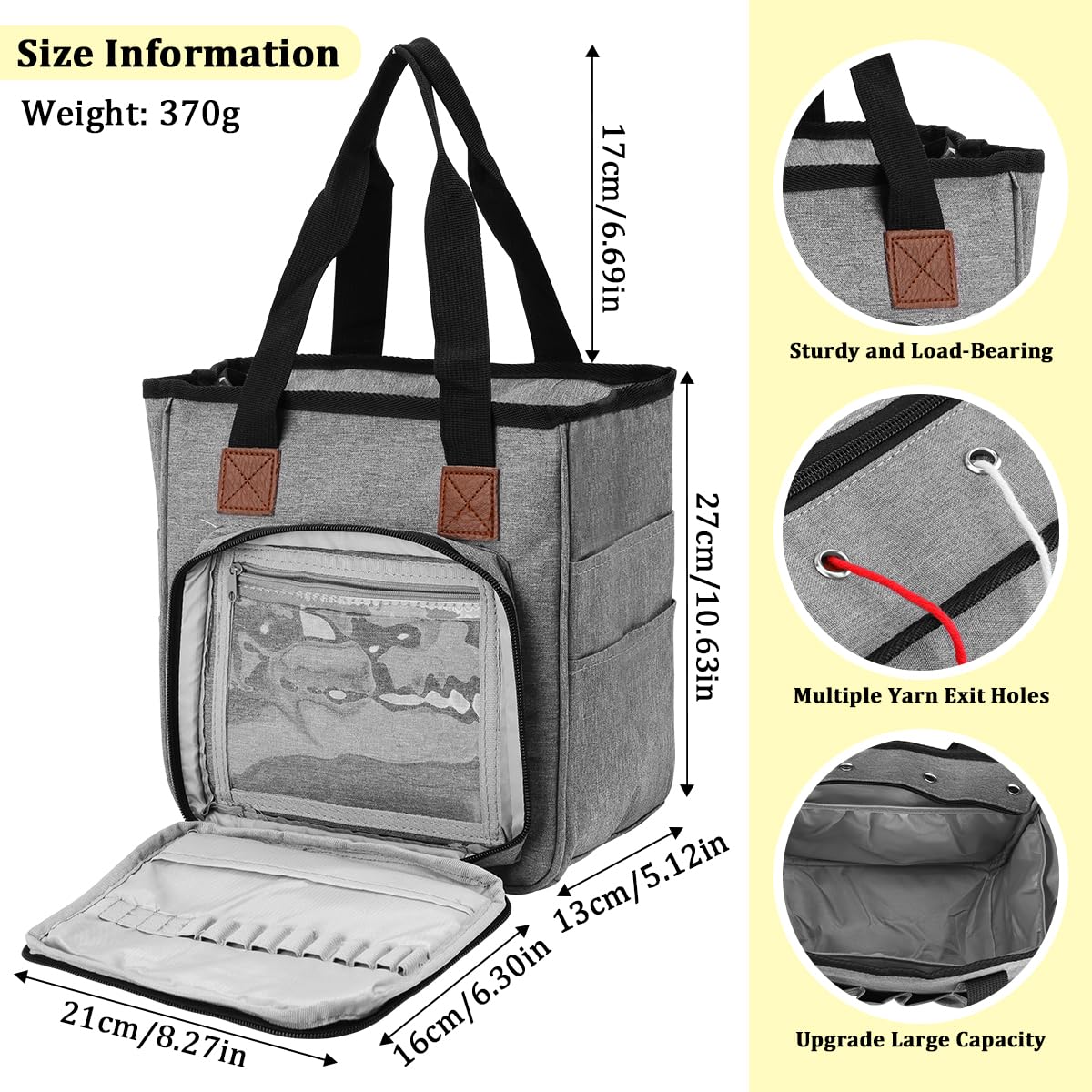 Bolsas De Hilo Para Ganchillo Bolsa Para Labores De Punto Organizador De  Lanas, Agujas Y Accesorios (Azul) Organizador De Punto Para Ganchillo