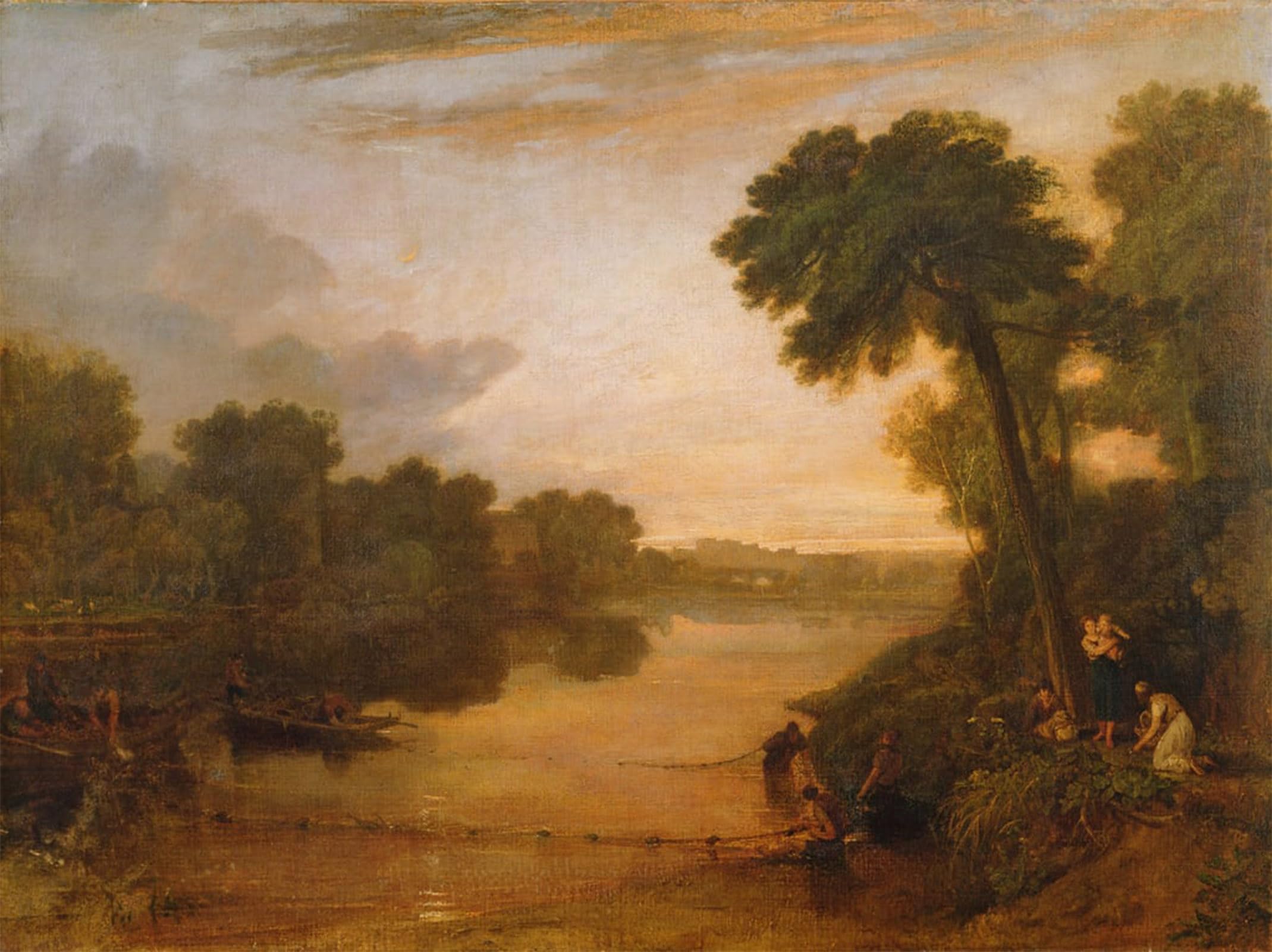 POSTERIIk Vintage Classic Picture Landscape Artwork the Thames Near Windsor C by Mallord William Turner Portrait Canvas Painting for Office Home Decor 60x90cm