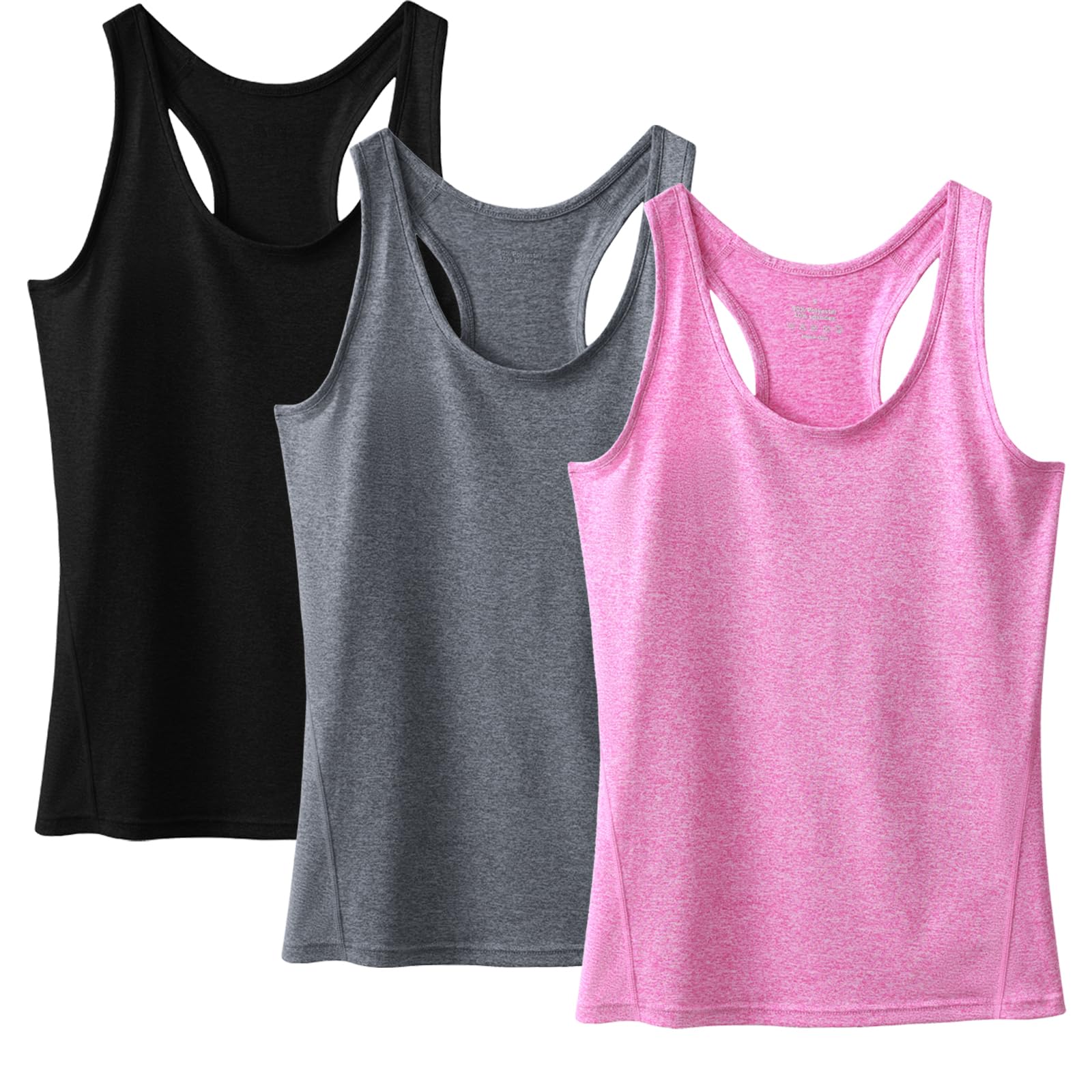 Workout Tank Tops 3-Pack Racerback