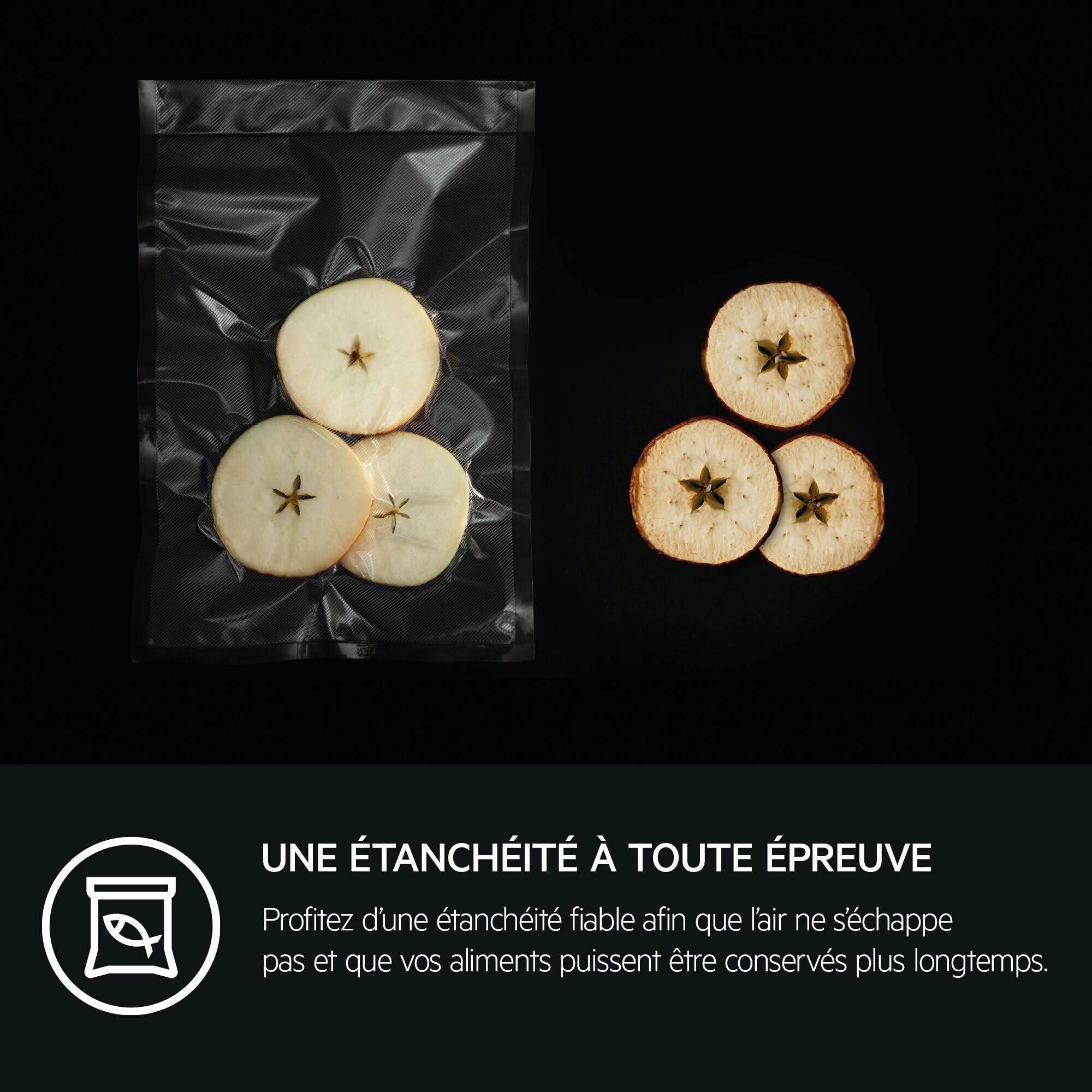 Machine à Emballer Sous Vide AEG A6-1-6AG - Double Scellage Rapide, SmartVac Anti-Bulles, Modes Humides/Secs